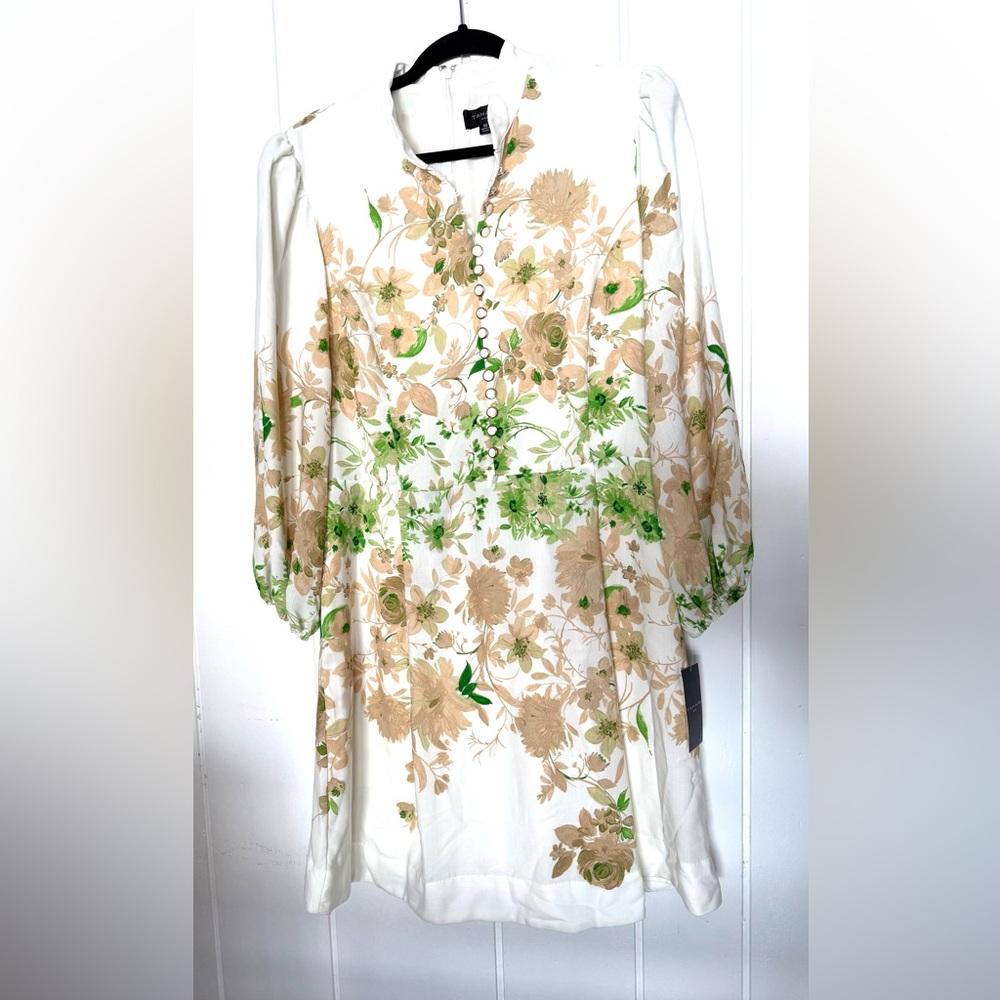 Tahari ASL Floral Button-Down Dress